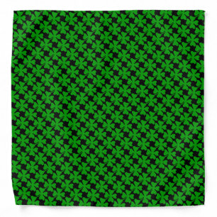 St Paddys Day bandana Lucky four leaf clovers