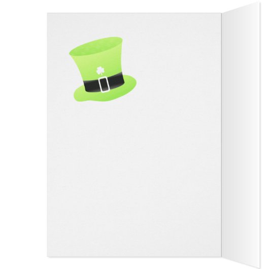 St Paddy's Day, for Cousin, Cuz, Cat wears Hat (Inside (Left))