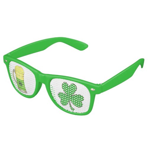 St Paddys Day Green Beer  Shamrock Sunglasses