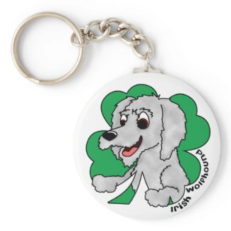 St Paddy's Day Irish Wolfhound Keychain keychain