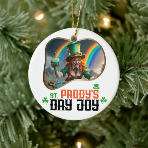 St Paddys Day joy _ Irish style Ceramic Ornament