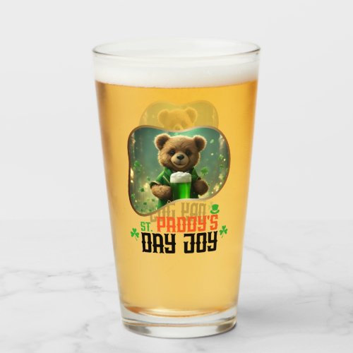 St Paddys Day joy _ Luck and Leprechauns Glass