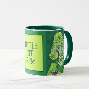 ST. PADDY'S IRISH GREEN FRENCH POODLE, LUCKY DOG MUG