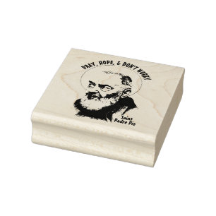 St. Padre Pio Capuchin Priest Catholic  Rubber Sta Rubber Stamp