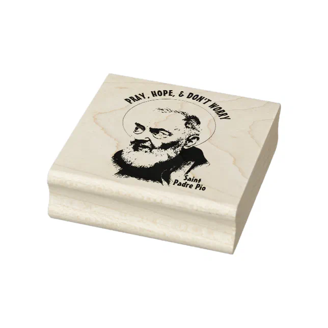 St. Padre Pio Capuchin Priest Catholic Rubber Sta Rubber Stamp Zazzle