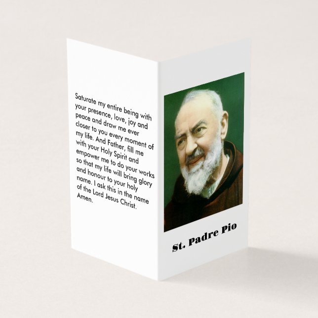 St. PADRE PIO Card (Outside)