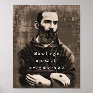 St Padre Pio Catholic Saint Philippine quote Poster