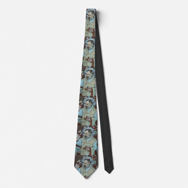 St. Padre Pio of Pietrelcina The Seraphic Priest Neck Tie (Front)