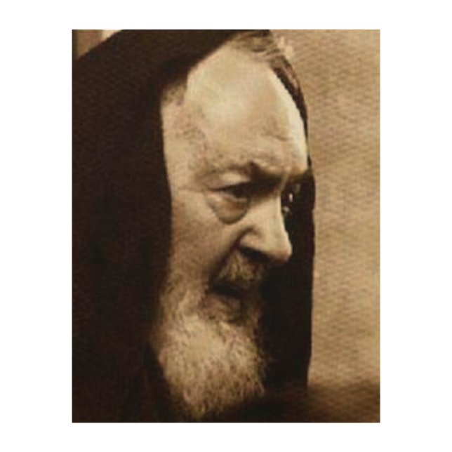 St. Padre Pio of Pietrelcina Wood Wall Art (Front)