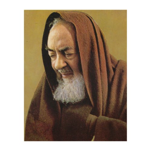 St Padre Pio of Pietrelcina Wood Wall Decor