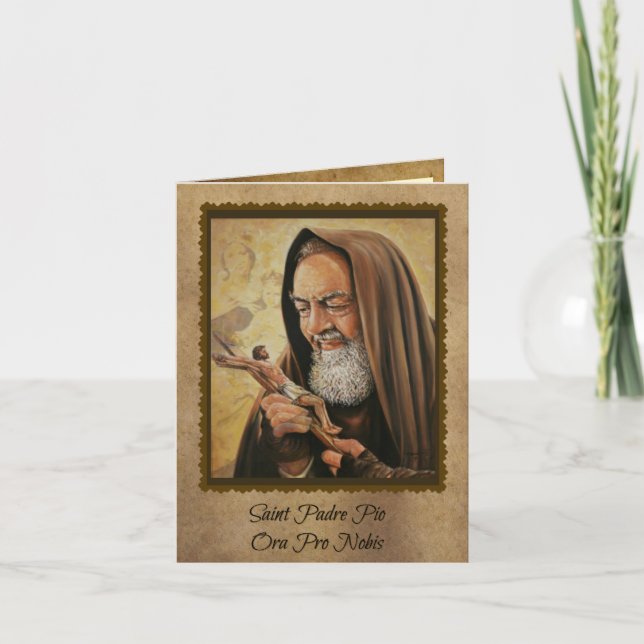 St. Padre Pio Prayer Card with Quotes (Front)