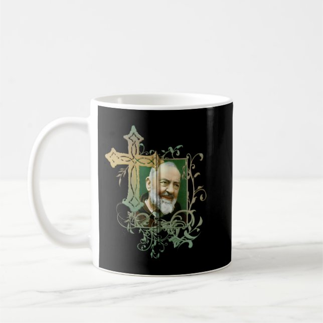 St Padre Pio Prayer Cross Catholics Holy Saints Vi Coffee Mug (Left)