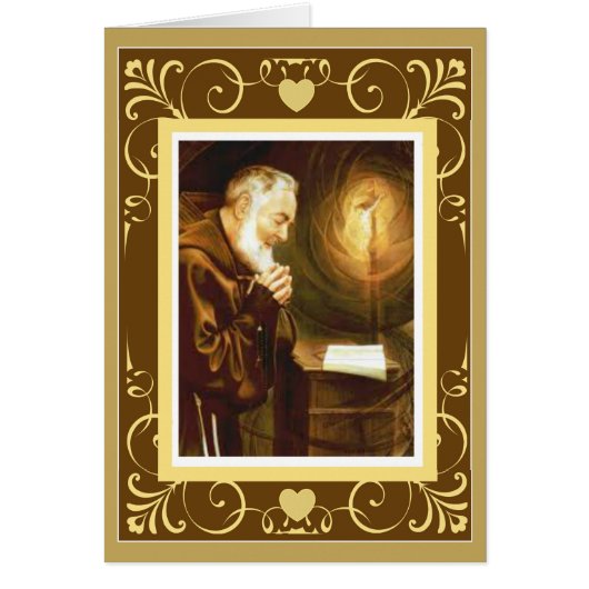 St. Padre Pio Priest Crucifix Altar Cards (Front)
