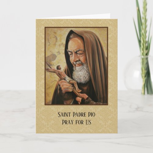 St Padre Pio Priest  Stigmatist Card