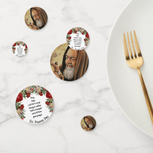 St. Padre Pio Quote Pray Hope Don't Worry Confetti