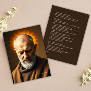St Padre Pio The Most Powerful Healing Prayer Note Card