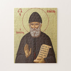 St. Paisios of Mount Athos Orthodox Christian Icon Jigsaw Puzzle