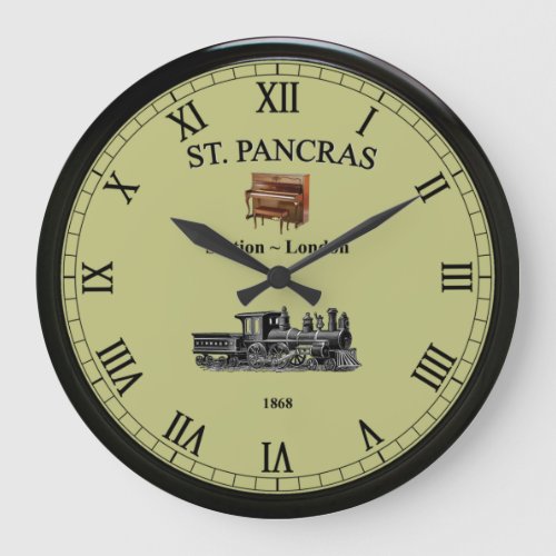 St Pancras StationLondon EnglandUpright Piano Large Clock