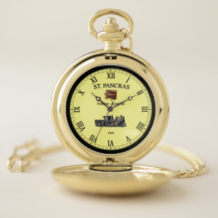 St. Pancras Station~London England~Upright Piano~ Pocket Watch