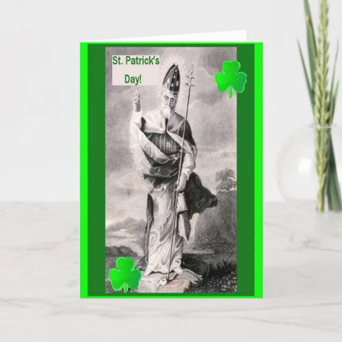 St Pat Saint Patrick greeting card