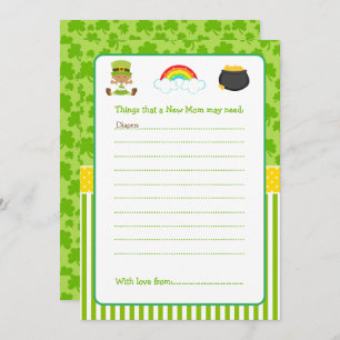 St Patrick African American Baby Girl Advice List Invitation