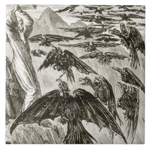 St. Patrick and the demon birds, from 'The Trias T Tile