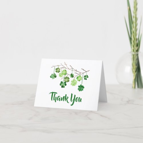 St Patrick Baby Shower Thank You Card