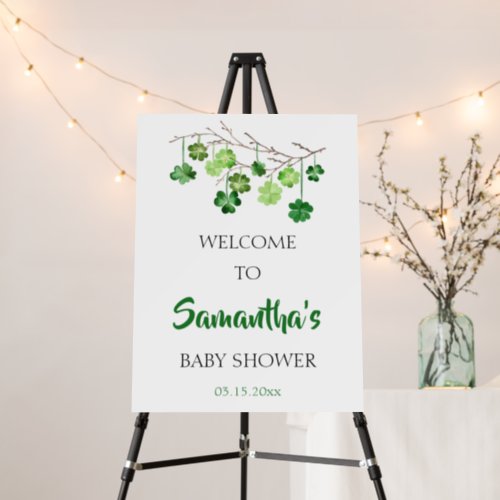 St Patrick Baby Shower Welcome Sign  