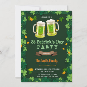 St Patrick beer theme Holiday Card
