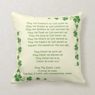 St. Patrick Bishop of Ireland Catholic Prayer Throw Pillow