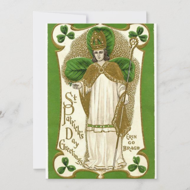 St. Patrick Bishop Shamrocks Prayer Irish (Front)