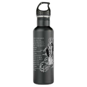 St Patrick Breastplate Prayer Catholic Saint Patri Stainless Steel Water Bottle