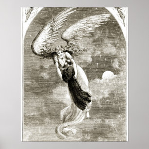 St. Patrick carried to Rome by the angel, from 'Th Poster