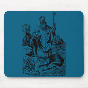 St patrick catholic saint patricks day snakes mouse pad