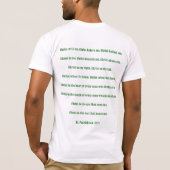 St. Patrick Celtic Cross Lorica Prayer  T-Shirt (Back)