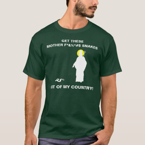 St Patrick Chasin Snakes from Ireland T_Shirt