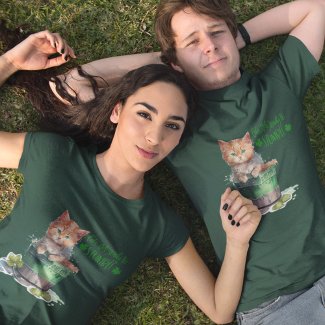St Patrick Cute Kitten Let's Get Ready to Stumble 
