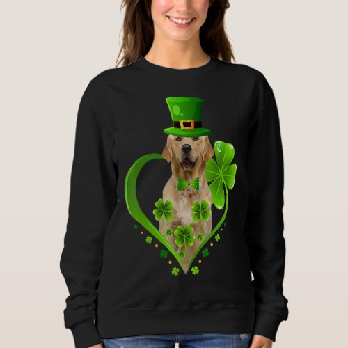 St Patrick Cute Leprechaun Golden Retriever Dog Sh Sweatshirt
