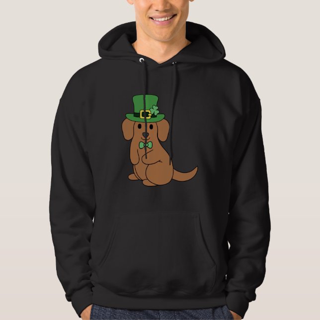 St Patrick Dachshund Hoodie (Front)