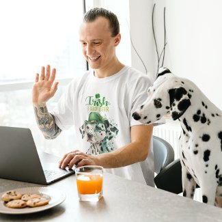 St Patrick Dalmatian Dog Funny Irish I Had Beer 