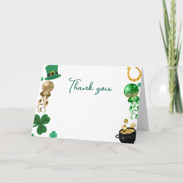 St Patrick day Baby Brewing thank you Baby shower (Front)