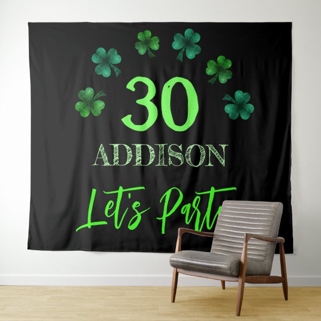 St Patrick Day Birthday Lets party backdrop (In Situ (Horizontal))
