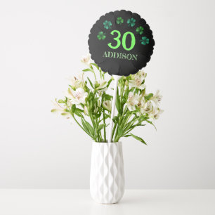 St Patrick Day Birthday Lets party shamrock Balloon