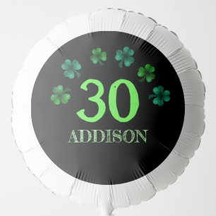 St Patrick Day Birthday Lets party shamrock Balloon