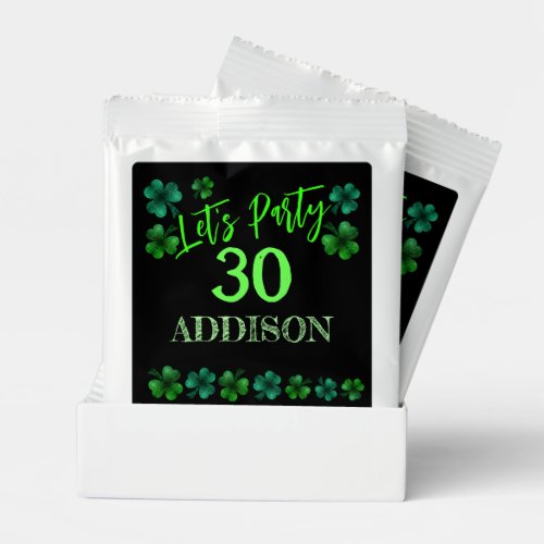 St Patrick Day Birthday Lets party shamrock Margarita Drink Mix