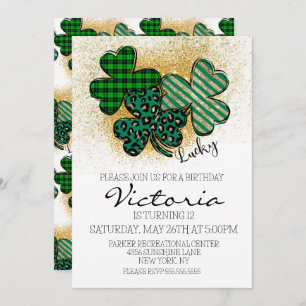 St Patrick Day Birthday Party Invitation