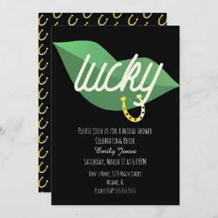 St Patrick Day Bridal Shower Lip Invitation