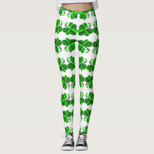 St Patrick Day. Clover element Leggings