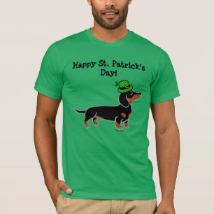 St. Patrick Day Dachshund Cartoon 5 T-Shirt