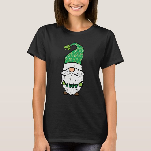 St Patrick Day Gnome Lucky Saint Paddys Pattys Men T-Shirt (Front)